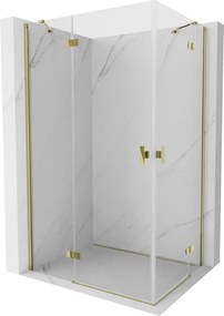 Mexen Mist-H Duo лява отваряема душ кабина 120 x 85 см, прозрачна, златна - 8A5-120L-085P-50-00