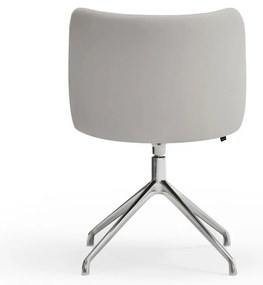 Светлосив тапициран трапезен стол Mogi – Teulat