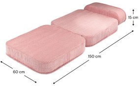 Розов детски стол от рипсено кадифе Flip – Wigiwama