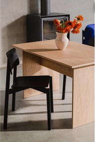 Черен трапезен стол за подреждане Wem – noo.ma