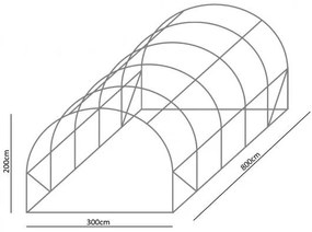 Качествен градински полиетиленов оранжерия 3 х 8 м