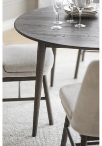 Тъмнокафява кръгла сгъваема трапезна маса от масивен дъб ø 120 cm Tyler – Rowico