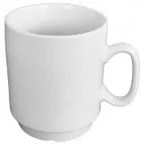 Чаша порцелан 8x6,5xh9,2cm 300ml БЯЛА (stackable) (HY-A-209)