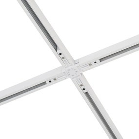 Модерна релсова система за осветление с 6 прожектора и 4 висящи лампи, бяла, 1-фазна - Slimline Uzzy Keno