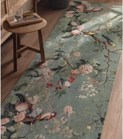 Светлозелена пътека подходяща за пране 52x200 cm Ricci Monet – Universal