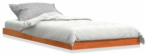847158 vidaXL Рамка за легло, восъчнокафяв, 75x190 см, борово дърво масив
