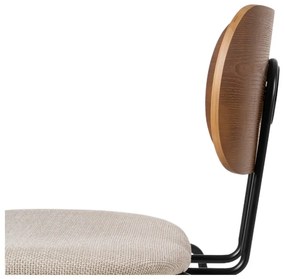 Кафяви и кремави трапезни столове в комплект от 4 броя Cleo - Ixia