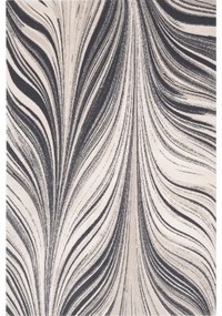 Вълнен килим в кремаво-сиво 133x180 cm Zebre - Agnella