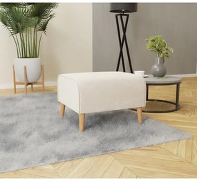 Кремаво кадифено столче за крака Carole - Ropez