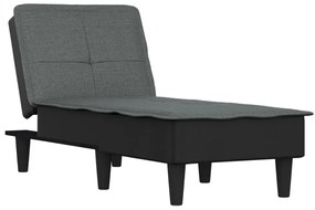 352841 vidaXL Кушетка, тъмносива, текстил