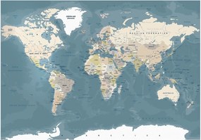 Самозалепващ се фототапет - Vintage World Map - 392x280