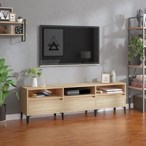 831920 vidaXL ТВ шкаф, сонома дъб, 150x30x44,5 см, инженерно дърво