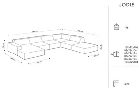 Бежов ъглов диван (десен ъгъл) Jodie - Micadoni Home