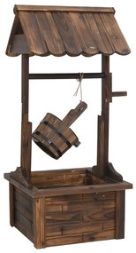 Кладенец фонтан на желанията с помпа 57x50x112 см масивна ела