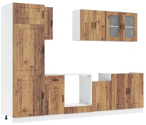 3314799 vidaXL Комплект кухненски шкафове от 8 части Kalmar, инженерно дърво