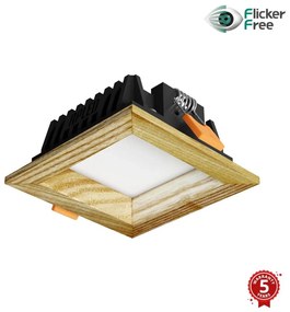 APLED - LED Лампа SQUARE WOODLINE LED/3W/230V 4000K 9x9 см пепел масивнo дървo