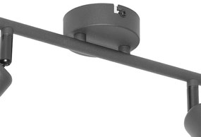 Дизайнерски таванен аплик черен със злато 2-светлина - Noud