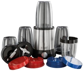 Нутри блендер Russell Hobbs 23180-56 Nutri Boost, 700 W, 15 части,  2 инокс остриета , Сребрист / черен