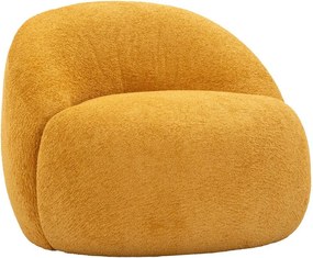 Кресло от букле в цвят горчица Ginerva – Mauro Ferretti