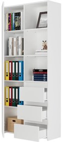 Офис рафт с чекмеджета MODERN B-80-S3 - различни цветови варианти Бял