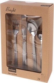 Прибори за хранене от неръждаема стомана в сребрист цвят 24 бр. Bright – Orion