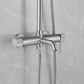 Комплект за душ Rea Lungo Stripe Brush Nickel