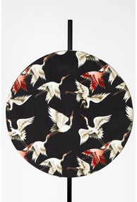 Черна настолна лампа с текстилен абажур (височина 71 cm) Jaylee – White Label