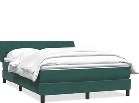 3317574 vidaXL Боксспринг легло с матрак, тъмнозелено, 160x220 см, кадифе