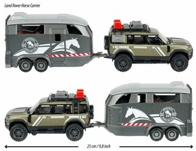 Playset Majorette Land Rover + Remorque cheval