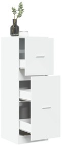 855196 vidaXL Шкаф органайзер, бял, 40x41x118 см, инженерно дърво