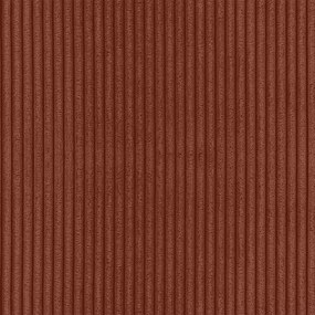 Разтегателен ъглов диван с място за съхранение от рипсено кадифе в тухлен цвят (променлив) Luma – Ropez