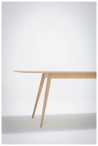 Трапезна маса от масивна дъбова дървесина , 220 x 90 cm Stafa - Gazzda