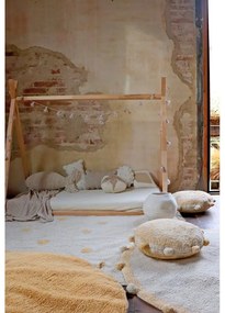 Ръчно изработен памучен детски килим подходящ за пране в цвят жълта охра и кремаво 120x160 cm Hippy Dots Honey – Lorena Canals