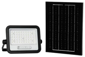 Соларен LED прожектор с димер LED/100W/3,2V IP65 5000 mAh черен + дистанционно управление