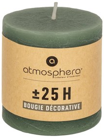 Свещ без аромат atmosphera Olia, Кръгла, 6.7x7 cm - Зелен