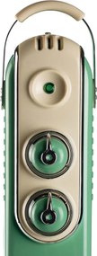 Разопакован: Маслен радиатор Ariete VINTAGE 0837/14, 1500W, 7 ребра, 15 м2, 3 степени, Въртящи се на 360 колелца, Дръжка, Зелен