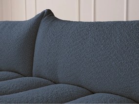 Тъмносин ъглов диван от прежда с примки от букле (ляв ъгъл) Azra – Bobochic Paris