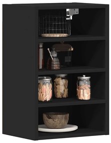 854176 vidaXL Висящ шкаф "Рига", черен, 40x29,5x60 см, инженерно дърво