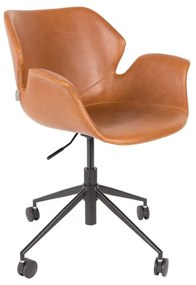 Кафяв офис стол Офис стол Nikki - Zuiver