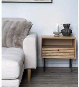 Странична масичка с дъбов плот 40x50 cm Kyoto – House Nordic