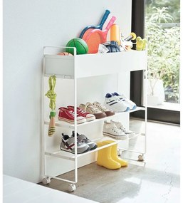 Бяла метална стойка за детски обувки 74,5x74,5x22 cm Tower – YAMAZAKI