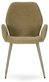 Зелени тапицирани трапезни столове в комплект 2 бр. Ansu – Marckeric