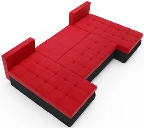 Ъглов диван Malaga-Kokkino-Mauro