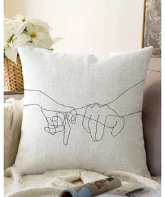 Калъфка за възглавница от памучна смес Pinky, 55 x 55 cm - Minimalist Cushion Covers
