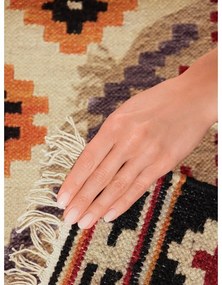 Червена двустранна ръчно изработена вълнена пътека 60x190 cm Kamal Kian – Nouristan