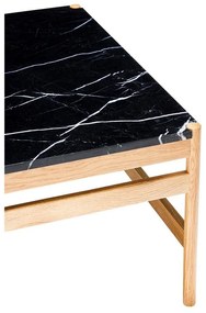 Мраморна масичка за кафе в черно-естествен цвят 80x80 cm Raw - Hübsch