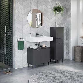 Антрацитен шкаф за мивка 60x56 cm Arcena – Germania