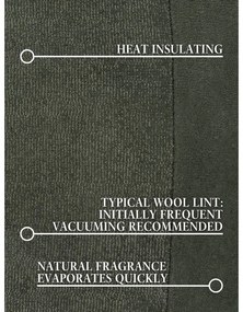 Тъмнозелен ръчно изработен кръгъл килим със смес от вълна ø 160 cm Kari Organic – Villeroy&amp;Boch