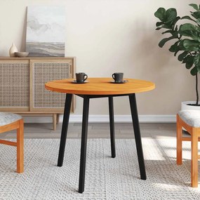 847129 vidaXL Плот за маса, кръгъл, восъчнокафяв, Ø80x2,5 см, бор масив