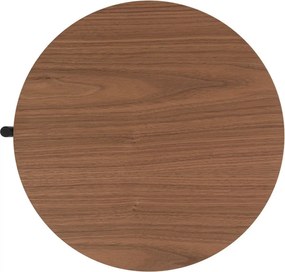 Черно/в тъмно естествен цвят нощно шкафче с орехов плот Tu – noo.ma